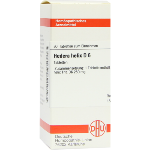 Verpackungsbild(Packshot) von HEDERA HELIX D 6 Tabletten