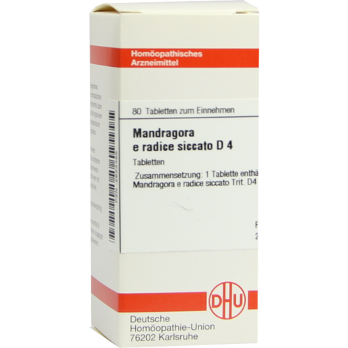 Verpackungsbild(Packshot) von MANDRAGORA E radice siccata D 4 Tabletten