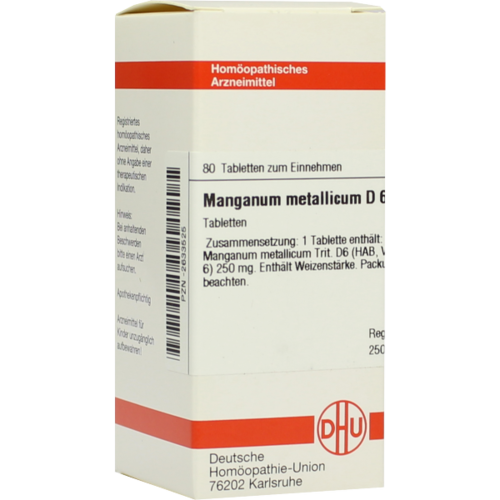 Verpackungsbild(Packshot) von MANGANUM METALLICUM D 6 Tabletten