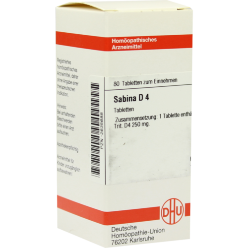 Verpackungsbild(Packshot) von SABINA D 4 Tabletten