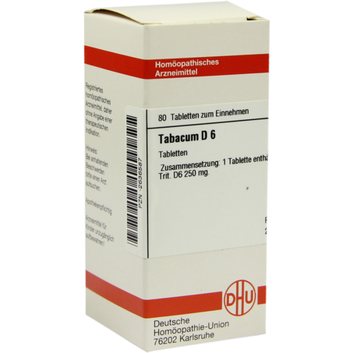 Verpackungsbild(Packshot) von TABACUM D 6 Tabletten
