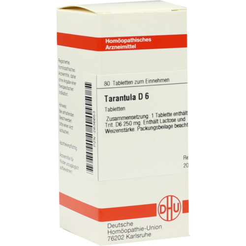 Verpackungsbild(Packshot) von TARANTULA D 6 Tabletten