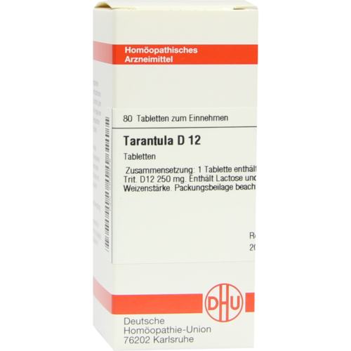 Verpackungsbild(Packshot) von TARANTULA D 12 Tabletten
