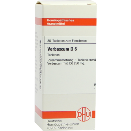Verpackungsbild(Packshot) von VERBASCUM D 6 Tabletten