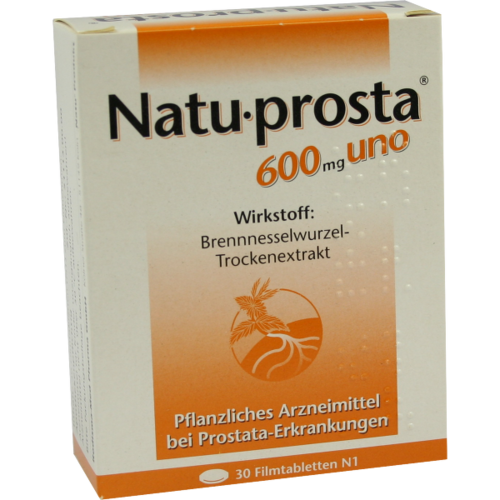 Verpackungsbild(Packshot) von NATUPROSTA 600 mg uno Filmtabletten