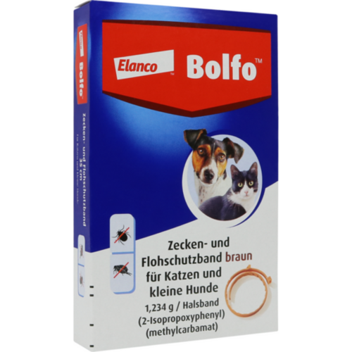 Verpackungsbild(Packshot) von BOLFO Flohschutzband braun f.kleine Hunde/Katzen