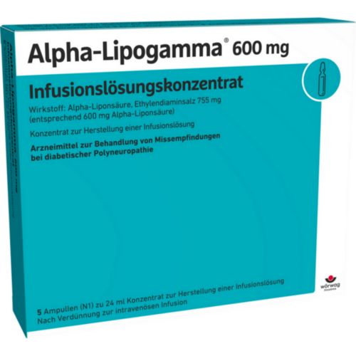 Verpackungsbild(Packshot) von ALPHA-LIPOGAMMA 600 mg Infusionslsg.-Konzentrat