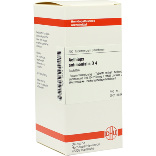 Verpackungsbild(Packshot) von AETHIOPS ANTIMONIALIS D 4 Tabletten
