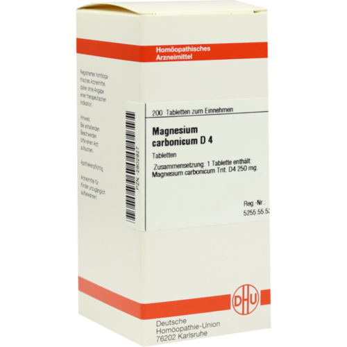 Verpackungsbild(Packshot) von MAGNESIUM CARBONICUM D 4 Tabletten