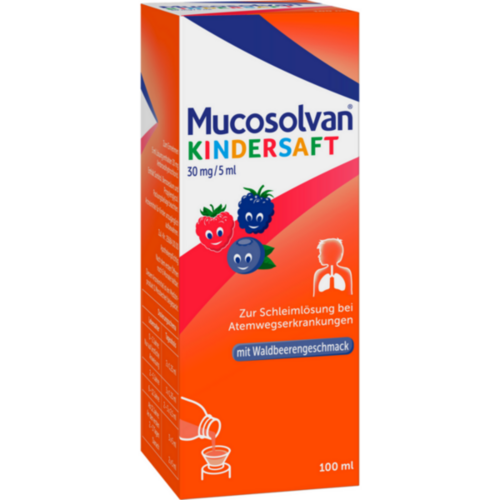 Verpackungsbild(Packshot) von MUCOSOLVAN Kindersaft 30 mg/5 ml