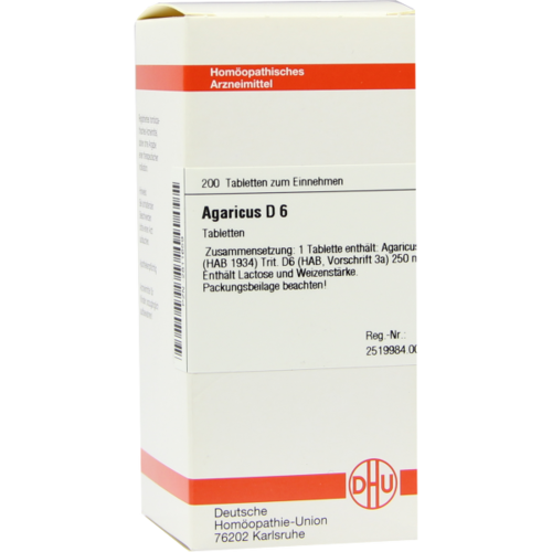 Verpackungsbild(Packshot) von AGARICUS D 6 Tabletten
