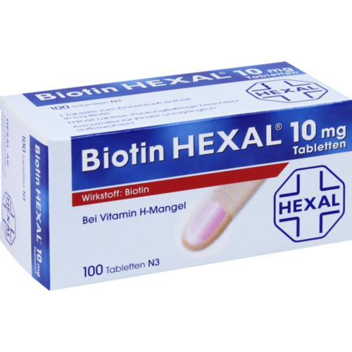 Verpackungsbild(Packshot) von BIOTIN HEXAL 10 mg Tabletten