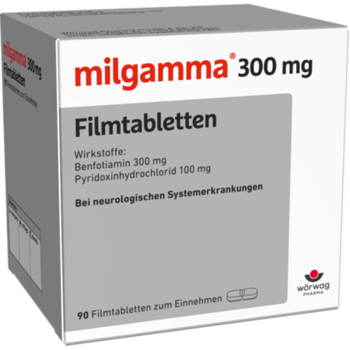 Verpackungsbild(Packshot) von MILGAMMA 300 mg Filmtabletten