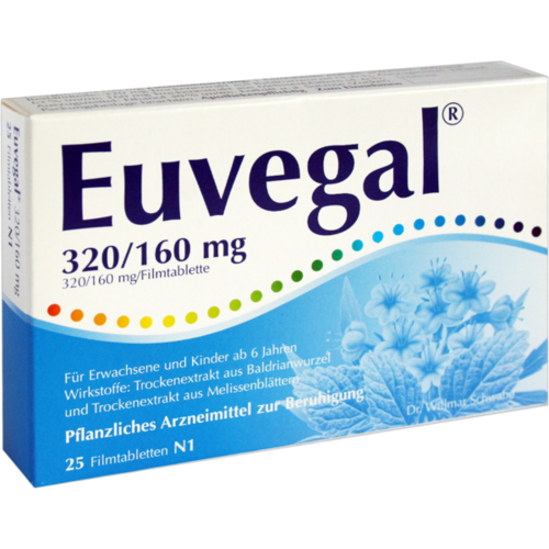 Verpackungsbild(Packshot) von EUVEGAL 320 mg/160 mg Filmtabletten