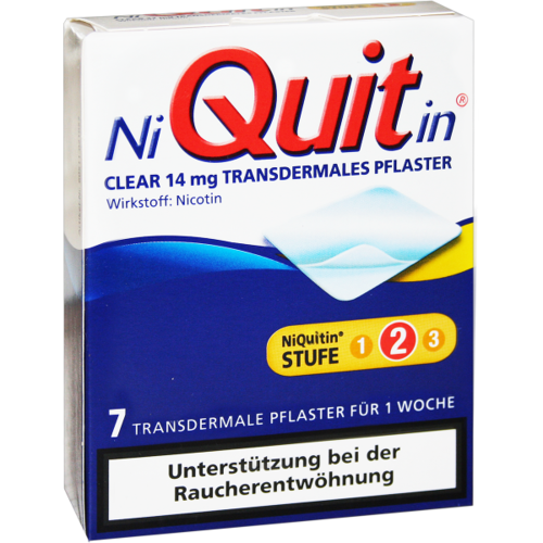 Verpackungsbild(Packshot) von NIQUITIN Clear 14 mg transdermale Pflaster