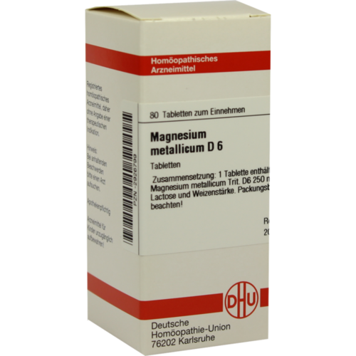 Verpackungsbild(Packshot) von MAGNESIUM METALLICUM D 6 Tabletten