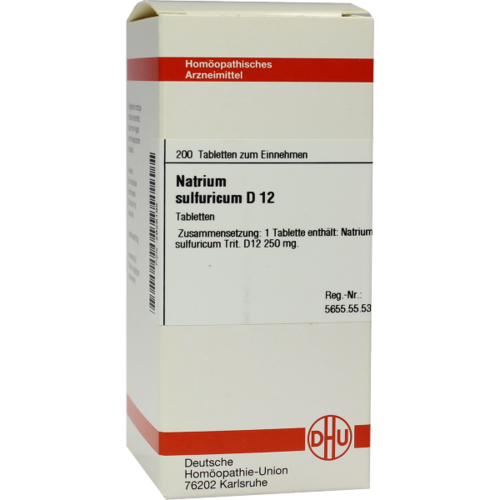 Verpackungsbild(Packshot) von NATRIUM SULFURICUM D 12 Tabletten