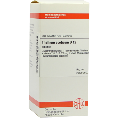 Verpackungsbild(Packshot) von THALLIUM ACETICUM D 12 Tabletten