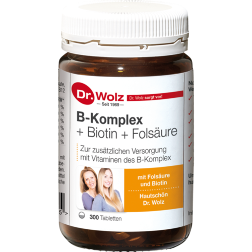 Verpackungsbild(Packshot) von B-KOMPLEX+Biotin+Folsäure Tabletten