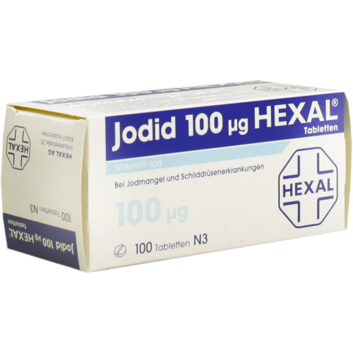 Verpackungsbild(Packshot) von JODID 100 HEXAL Tabletten