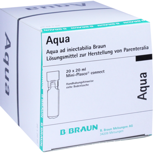 Verpackungsbild(Packshot) von AQUA AD injectabilia Miniplasco connect Inj.-Lsg.
