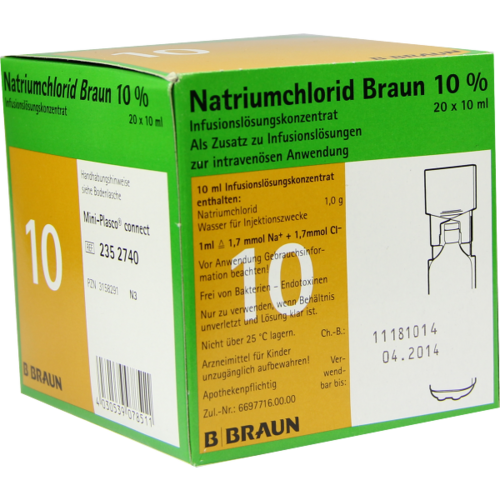 Verpackungsbild(Packshot) von NATRIUMCHLORID 10% Braun MPC Infusionslsg.-Konz.