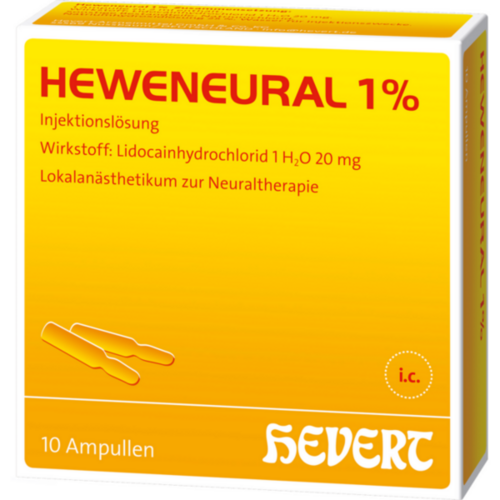 Verpackungsbild(Packshot) von HEWENEURAL 1% Injektionslösung Ampullen