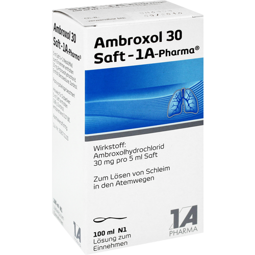 Verpackungsbild(Packshot) von AMBROXOL 30 Saft-1A Pharma