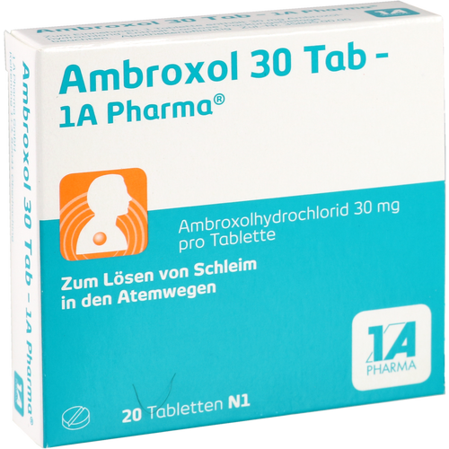 Verpackungsbild(Packshot) von AMBROXOL 30 Tab-1A Pharma Tabletten