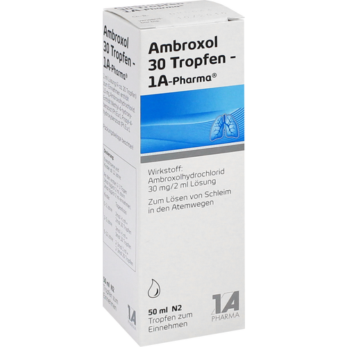 Verpackungsbild(Packshot) von AMBROXOL 30 Tropfen-1A Pharma