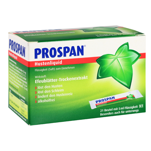 Verpackungsbild(Packshot) von PROSPAN Hustenliquid im Portionsbeutel