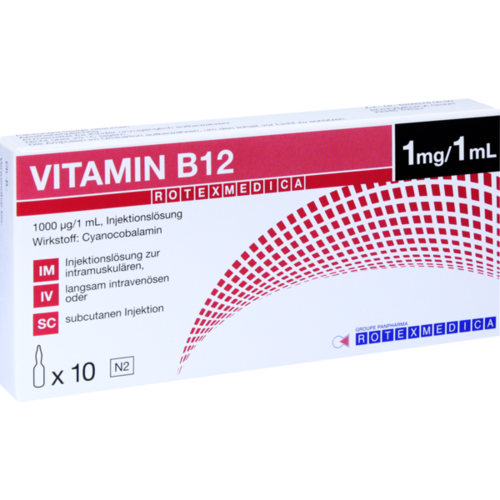 Verpackungsbild(Packshot) von VITAMIN B12 ROTEXMEDICA Injektionslösung