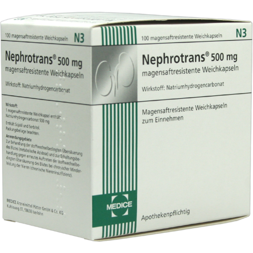 Verpackungsbild(Packshot) von NEPHROTRANS magensaftresistente Kapseln