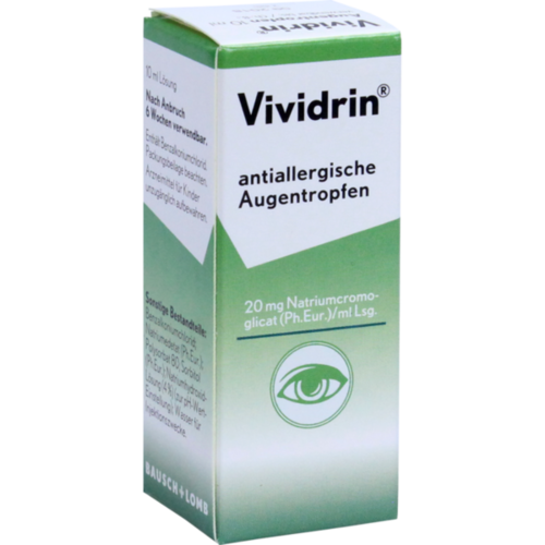 Verpackungsbild(Packshot) von VIVIDRIN antiallergische Augentropfen