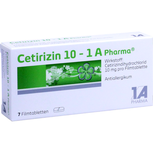 Verpackungsbild(Packshot) von CETIRIZIN 10-1A Pharma Filmtabletten