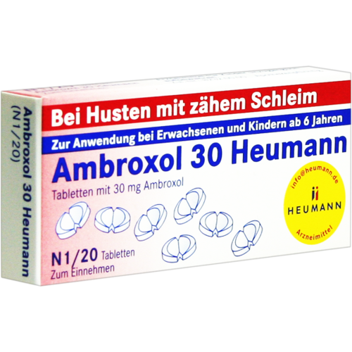 Verpackungsbild(Packshot) von AMBROXOL 30 Heumann Tabletten