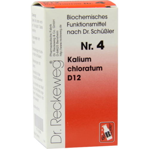 Verpackungsbild(Packshot) von BIOCHEMIE 4 Kalium chloratum D 12 Tabletten