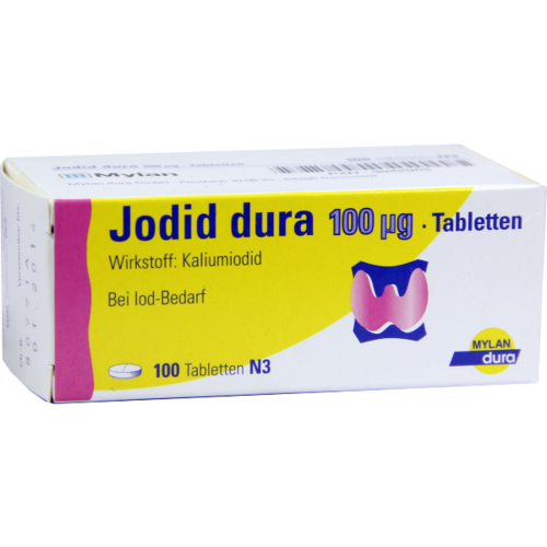Verpackungsbild(Packshot) von JODID dura 100 μg Tabletten