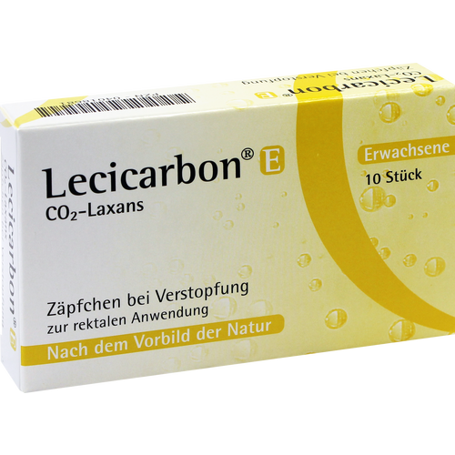 Verpackungsbild(Packshot) von LECICARBON E CO2 Laxans Erwachsenensuppositorien