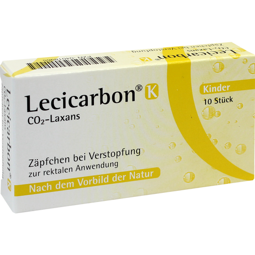 Verpackungsbild(Packshot) von LECICARBON K CO2 Laxans Kindersuppositorien