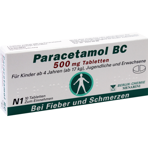Verpackungsbild(Packshot) von PARACETAMOL BC 500 mg Tabletten