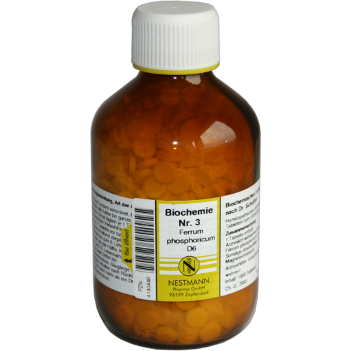 Verpackungsbild(Packshot) von BIOCHEMIE 3 Ferrum phosphoricum D 6 Tabletten
