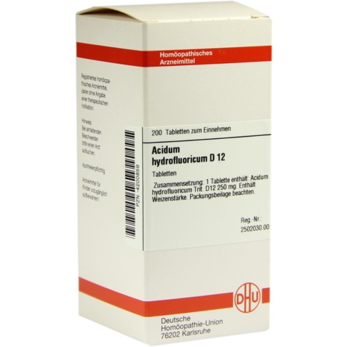 Verpackungsbild(Packshot) von ACIDUM HYDROFLUORICUM D 12 Tabletten