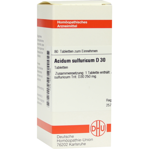 Verpackungsbild(Packshot) von ACIDUM SULFURICUM D 30 Tabletten