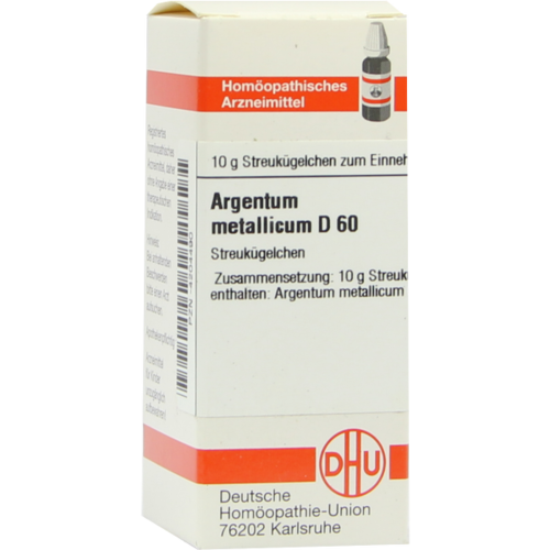 Verpackungsbild(Packshot) von ARGENTUM METALLICUM D 60 Globuli
