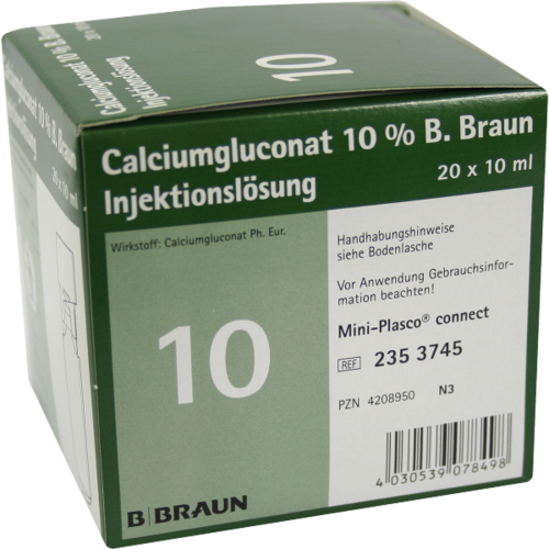 Verpackungsbild(Packshot) von CALCIUMGLUCONAT 10% MPC Injektionslösung