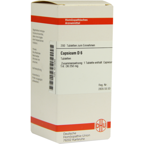 Verpackungsbild(Packshot) von CAPSICUM D 6 Tabletten