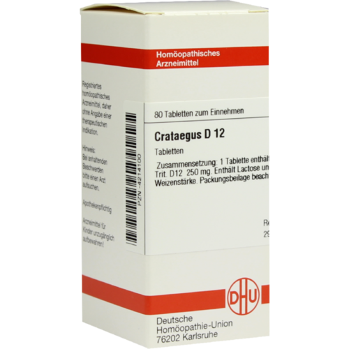 Verpackungsbild(Packshot) von CRATAEGUS D 12 Tabletten