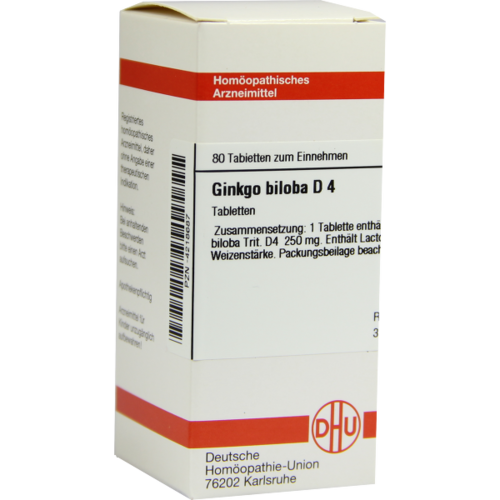 Verpackungsbild(Packshot) von GINKGO BILOBA D 4 Tabletten