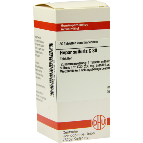 Verpackungsbild(Packshot) von HEPAR SULFURIS C 30 Tabletten